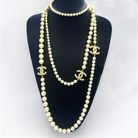 chanel 1995 necklace|chanel pearl long strand necklaces.